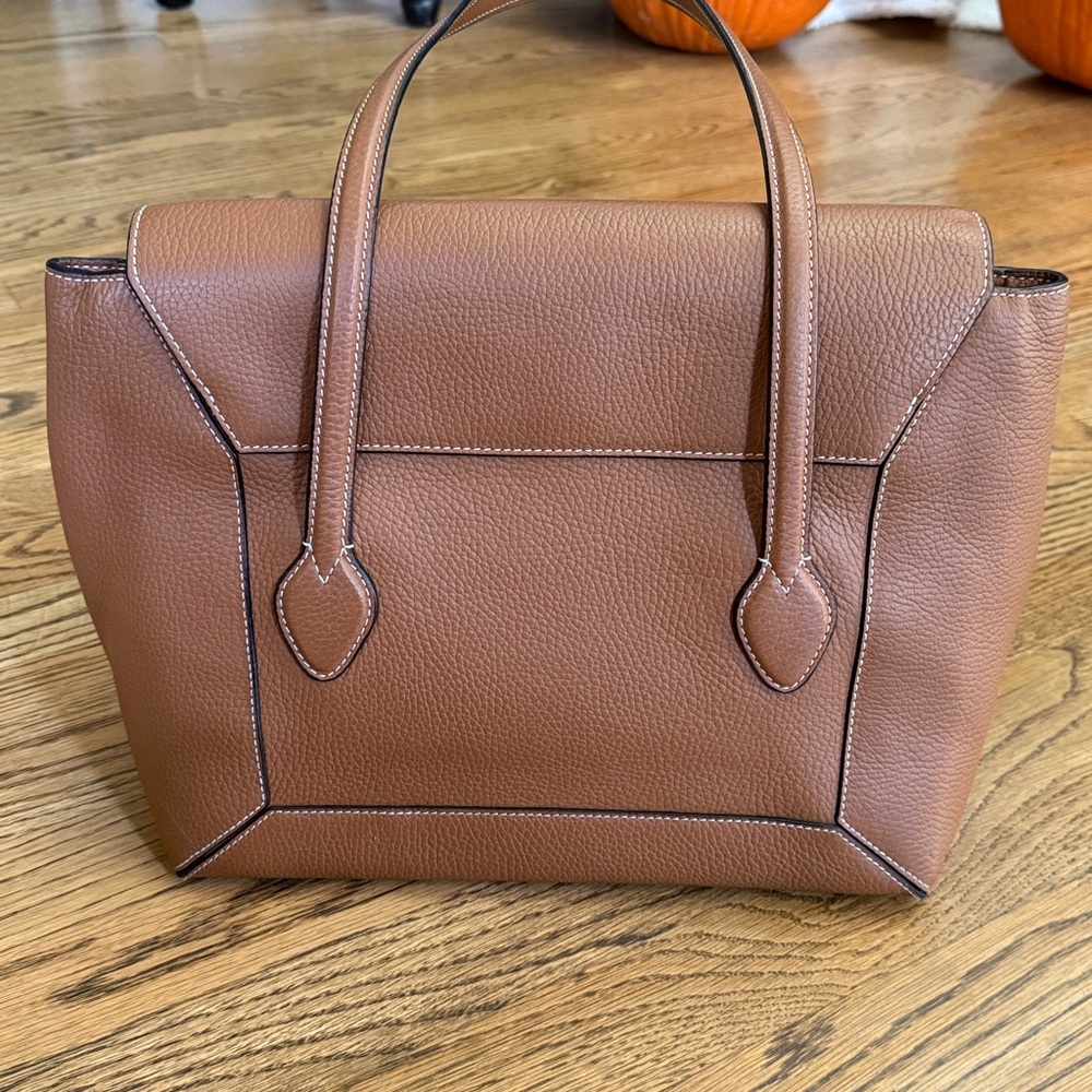 Strathberry Mosaic Brown Leather Tote Bag - Picture 3 of 7
